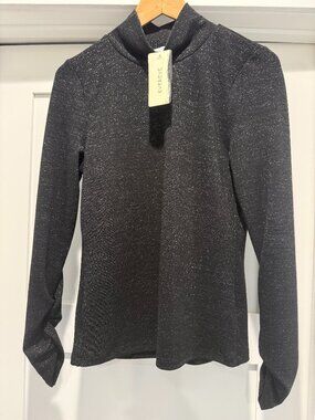 NWT Evereve Turtle Neck Sparkle Top